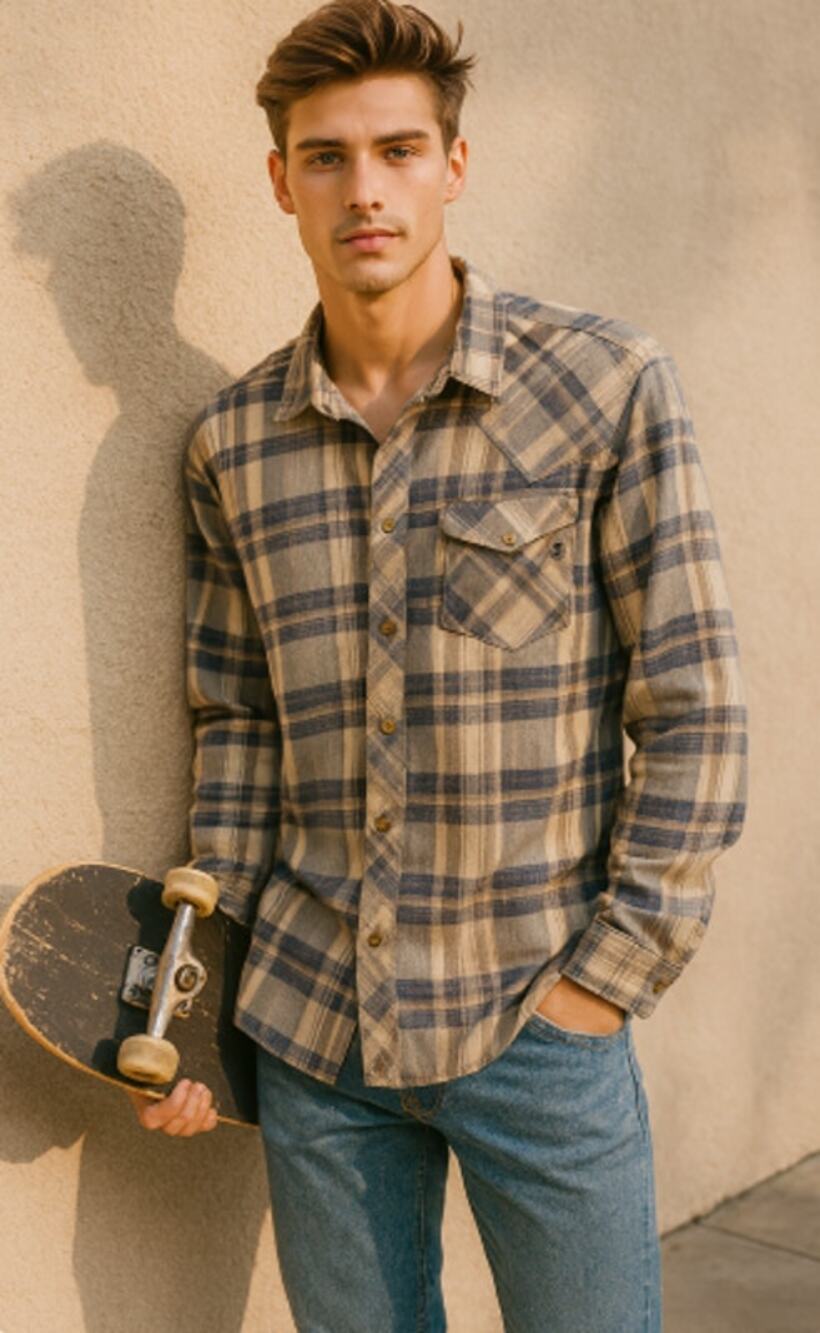 Men's Vans Soft Flannel Shirt - Size XXL - Skater Style - Y2K